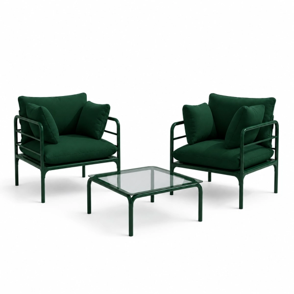 Zestaw Wypoczynkowy Ogrodowy BELLANTI Venezia Deep Emerald 2os.